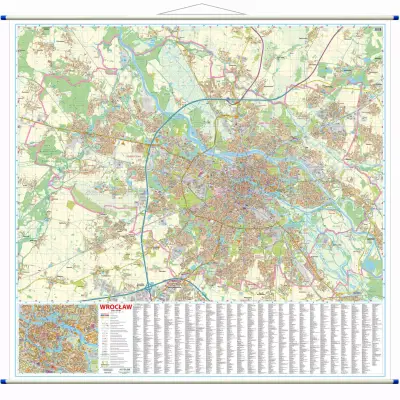 Wrocław - mapa ścienna, 1:20 000, ArtGlob